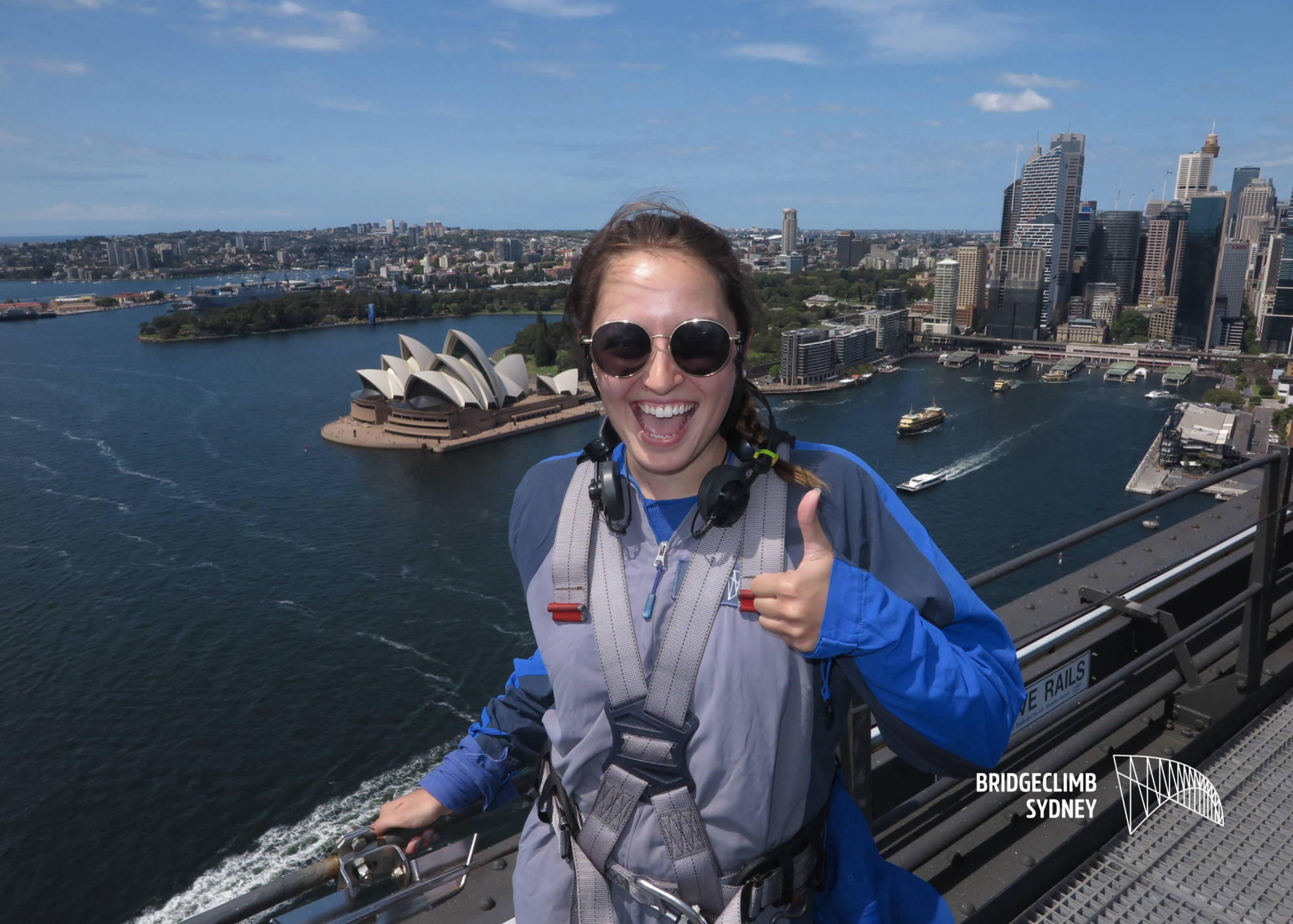 At the top of the Harbour Bridge.